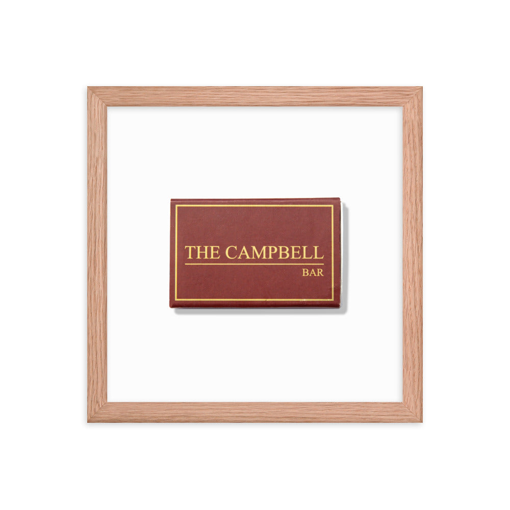 The Campbell Bar Matchbox Framed Print