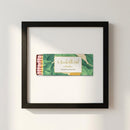 Detailed close-up of The Beverly Hills Hotel framed print showing the matte black wooden frame and high-quality print on a plain white background.