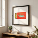High-resolution image of the Fancypants Nashville framed poster on a white wall, showcasing its detailed print and wooden frame.
