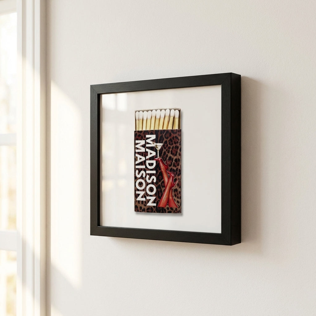 Full view of Madison Maison 2 framed poster on white wall in a cozy lifestyle setting with warm natural light and detailed texture.