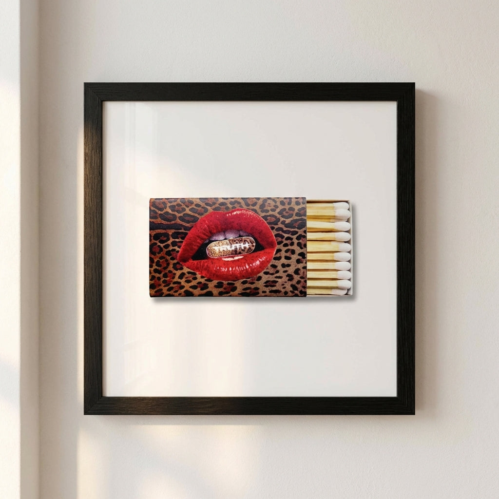High-resolution shot of Madison Maison back framed poster hanging on white wall with black frame and acrylic protector, emphasizing cozy interior style.