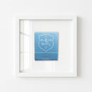 Studio-style display of Marlton Hotel framed print on white background, highlighting paper thickness, clean construction, and acrylic clarity in natural light.