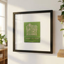 High-resolution image of McGillin’s Old Ale House poster framed on white wall, showcasing warm lighting and detailed wood frame.