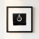 Clean, modern 'Time' poster framed in ayous wood with glossy-matte finish on a white background, emphasizing fine details and craftsmanship.