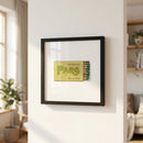 Detailed view of Parc Restaurant Philly framed poster on white wall, showcasing wooden frame, high-quality paper, and cozy interior ambiance.