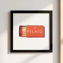 Elegant Pelato CHS poster in a wooden frame on a white wall, detailed textures, natural lighting highlighting colors and print sharpness.