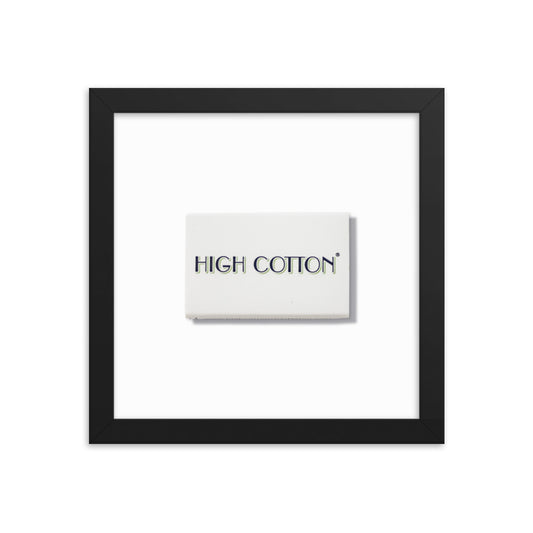 High Cotton Framed Print