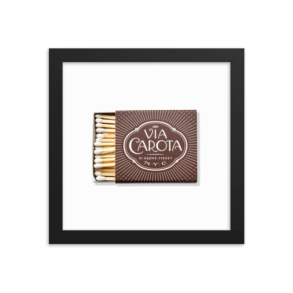 Via Carota Framed Print