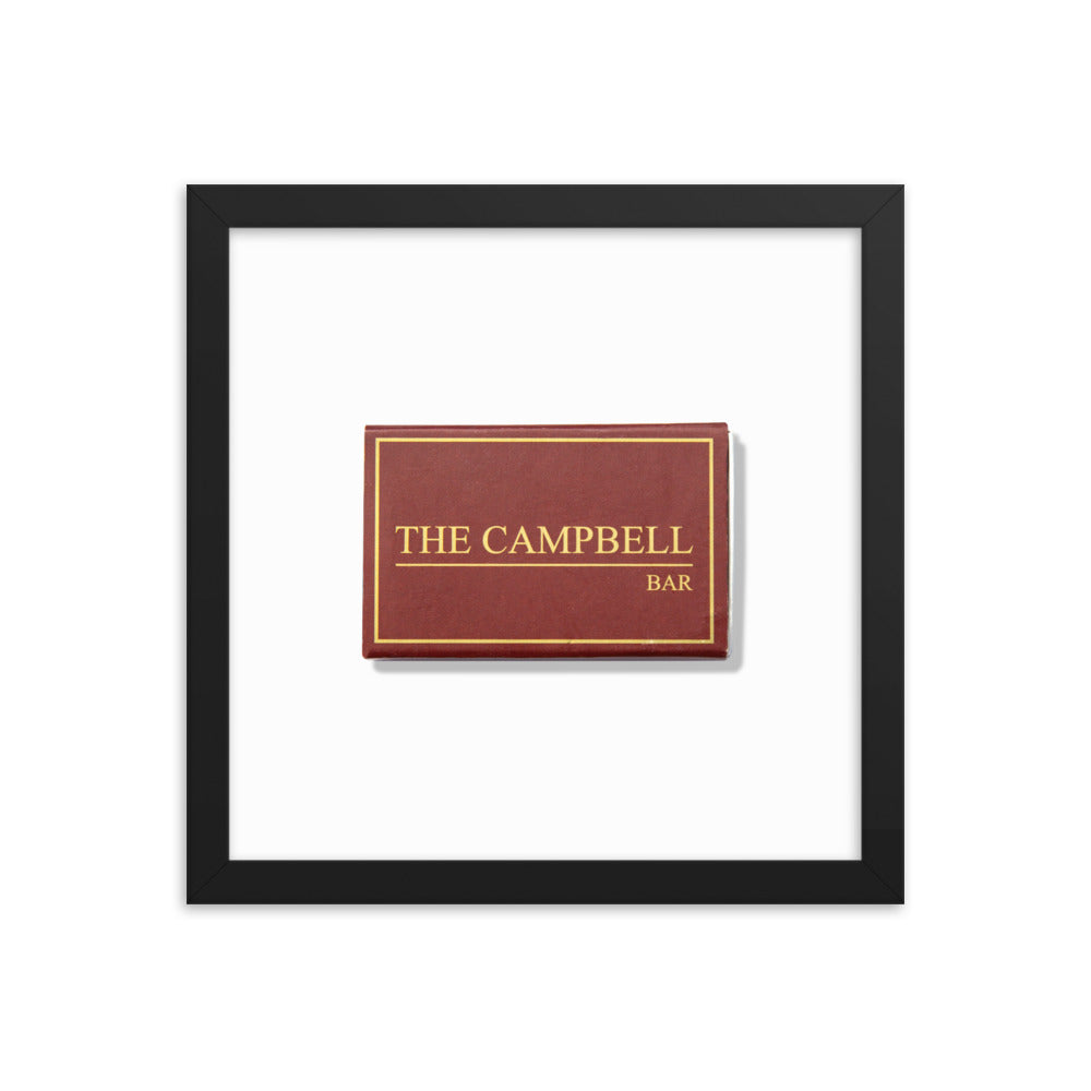 The Campbell Bar Matchbox Framed Print