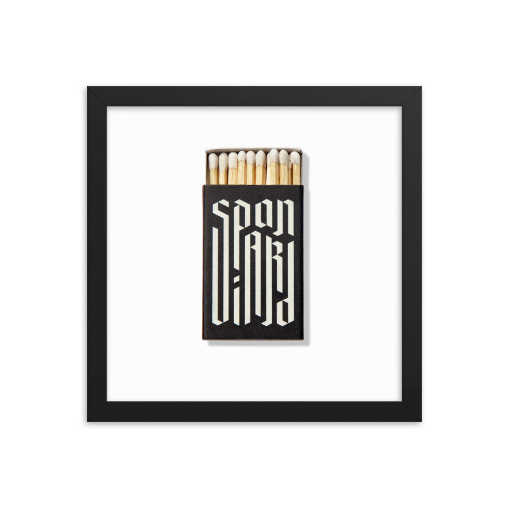 Spaniard Matchbox Framed Print