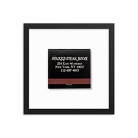 Sparks Steak House Matchbox Framed Print