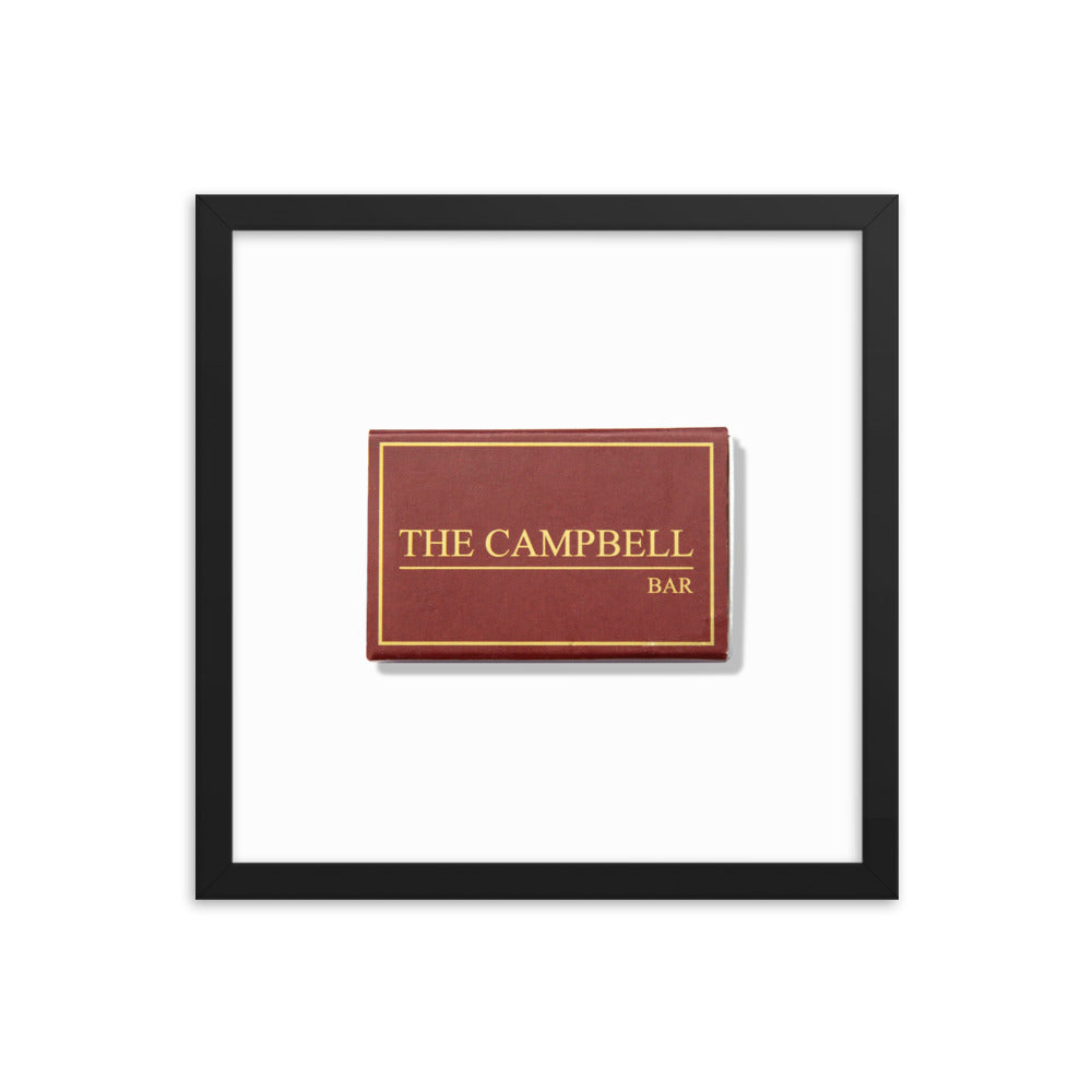 The Campbell Bar Matchbox Framed Print