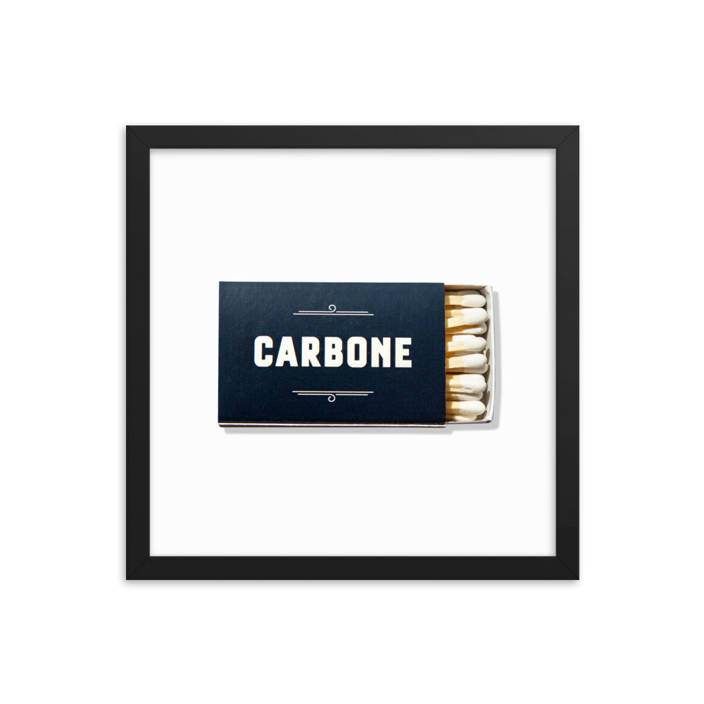 Carbone Framed Print