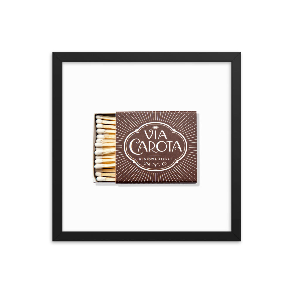 Via Carota Framed Print