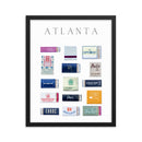 Atlanta Framed Matchbox Print