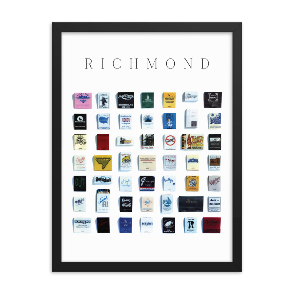 Richmond Vintage City Framed Print