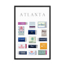 Atlanta Framed Matchbox Print