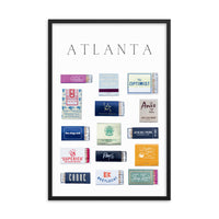 Atlanta Framed Matchbox Print