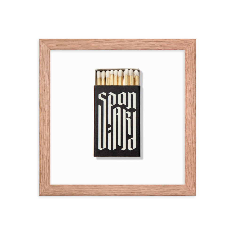 Spaniard Matchbox Framed Print