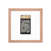 Spaniard Matchbox Framed Print