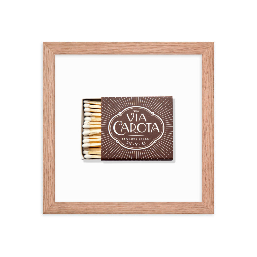 Via Carota Framed Print