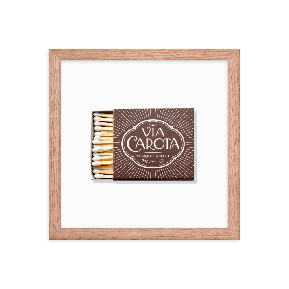 Via Carota Framed Print