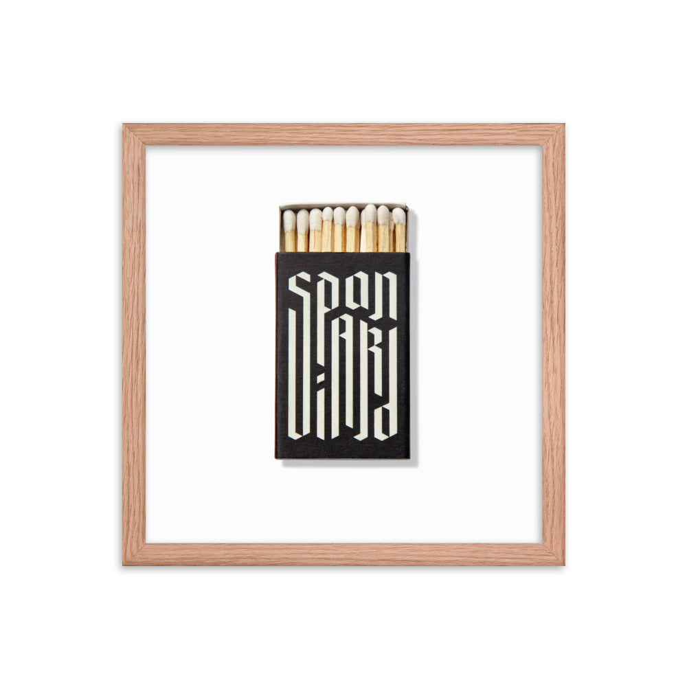 Spaniard Matchbox Framed Print