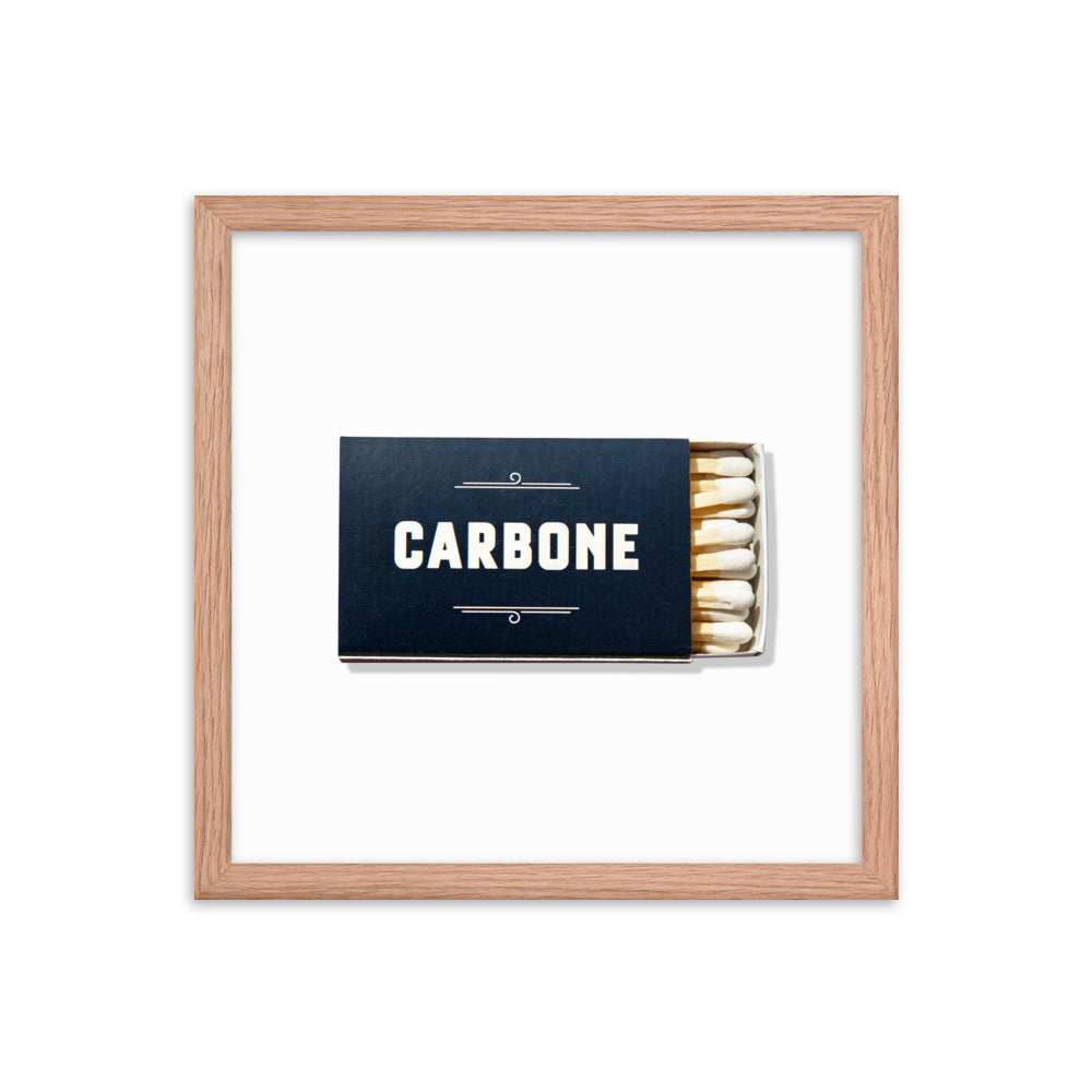 Carbone Framed Print