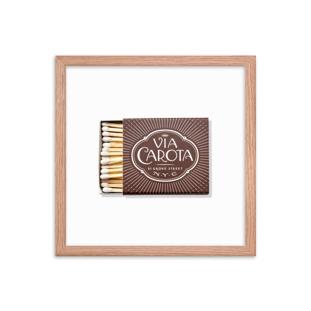 Via Carota Framed Print