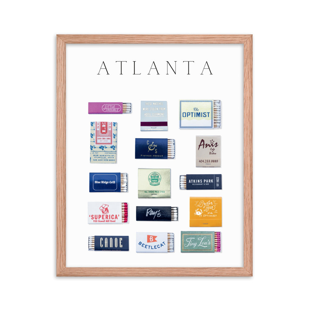 Atlanta Framed Matchbox Print