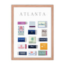 Atlanta Framed Matchbox Print