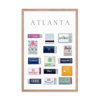 Atlanta Framed Matchbox Print