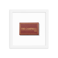 The Campbell Bar Matchbox Framed Print