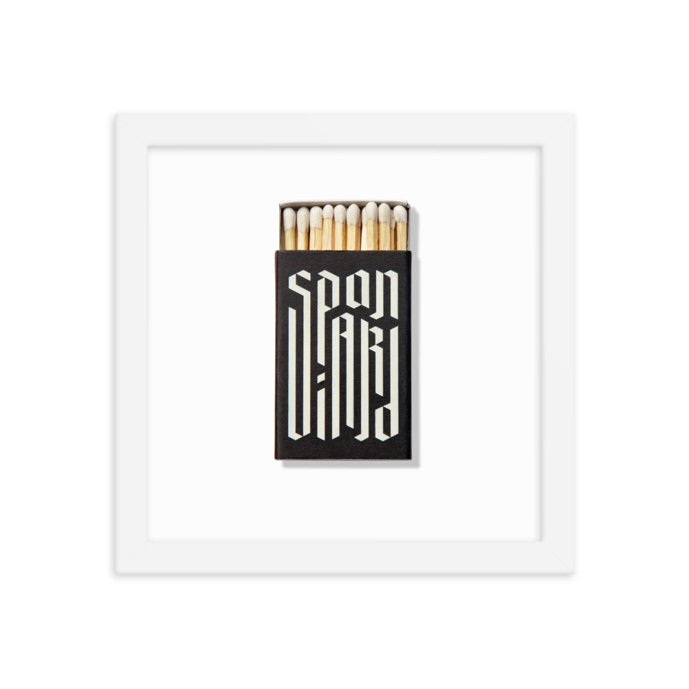 Spaniard Matchbox Framed Print