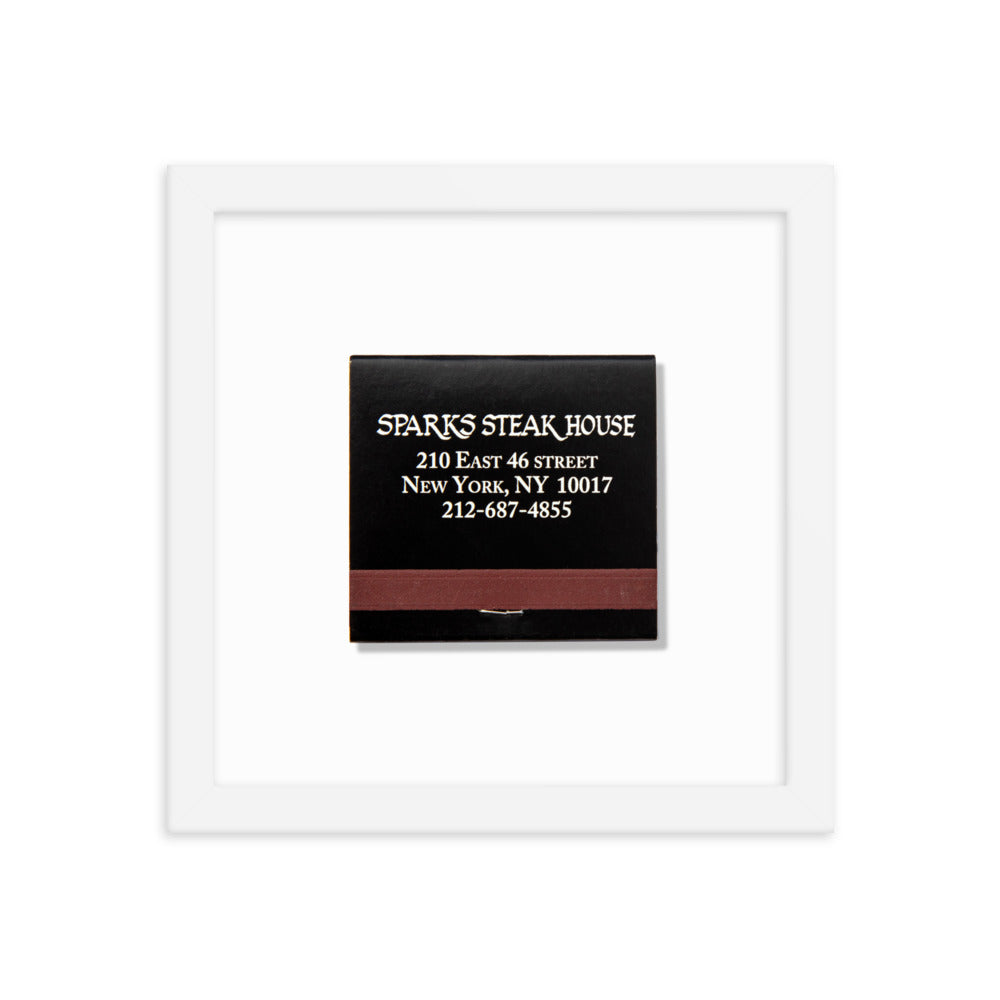 Sparks Steak House Matchbox Framed Print