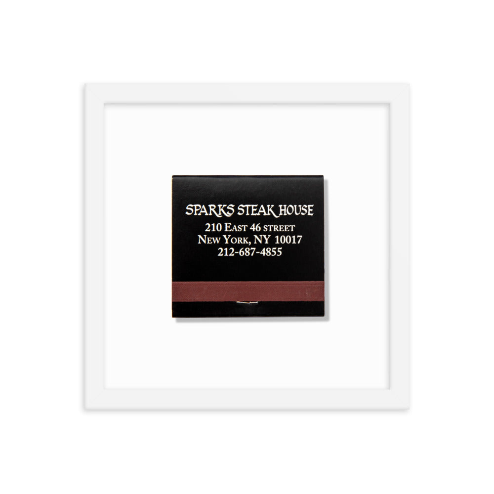 Sparks Steak House Matchbox Framed Print