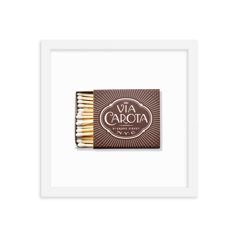 Via Carota Framed Print