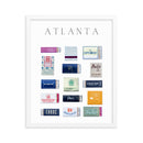 Atlanta Framed Matchbox Print