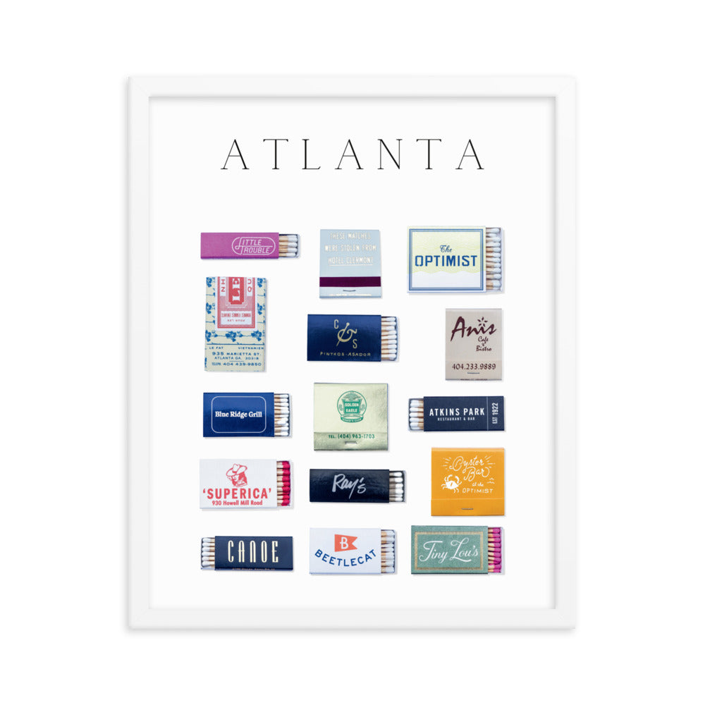 Atlanta Framed Matchbox Print