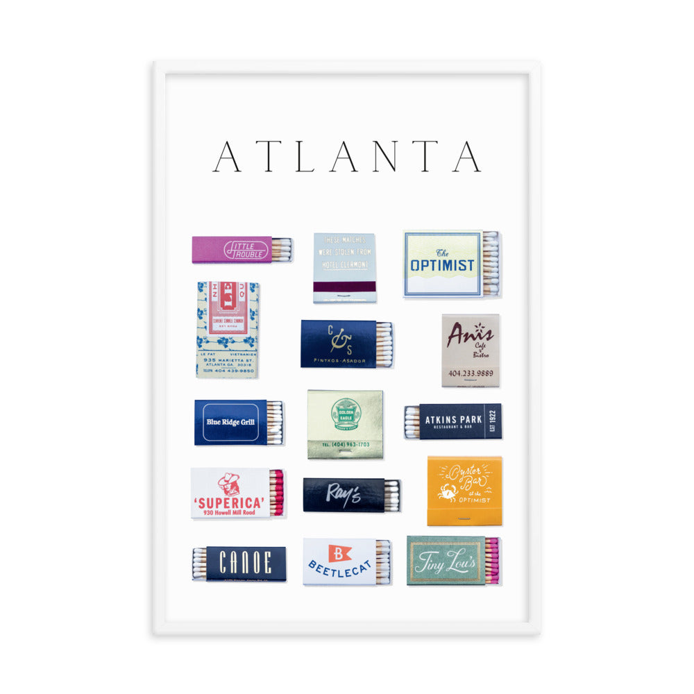 Atlanta Framed Matchbox Print