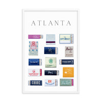 Atlanta Framed Matchbox Print