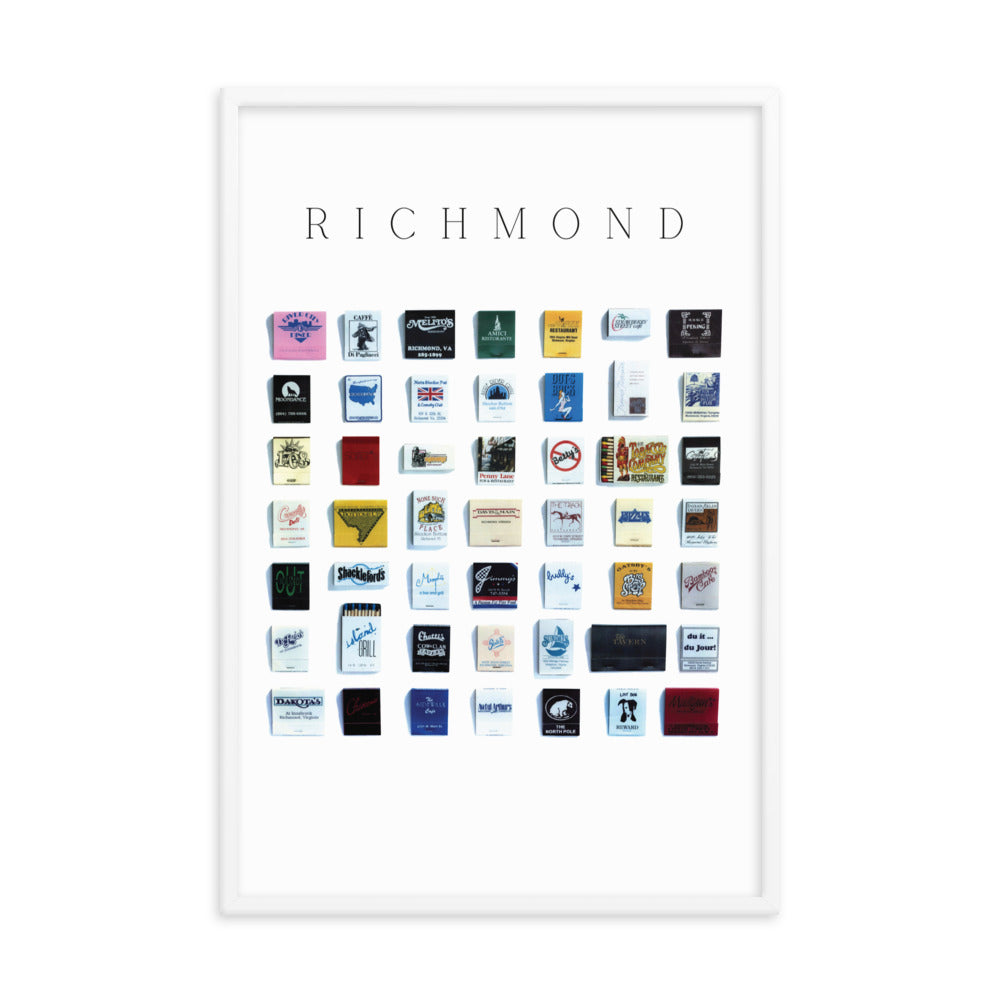 Richmond Vintage City Framed Print