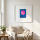 High-resolution Rosa Mexicano framed print in a cozy living space, illuminated by natural warm light, highlighting realistic textures and a clean white background.