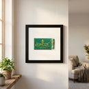 High-quality framed 'Seahorse' poster on white wall, featuring natural light and cozy lifestyle ambiance.