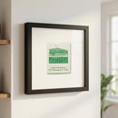 High-quality Smith & Wollensky framed art print on white wall with natural lighting, showcasing mixed glossy and matte finishes, in a clean, cozy setting.