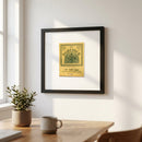 High-resolution photograph of The Dubliner framed poster on white wall, showcasing its micro-texture and elegant wood frame in a cozy setting.