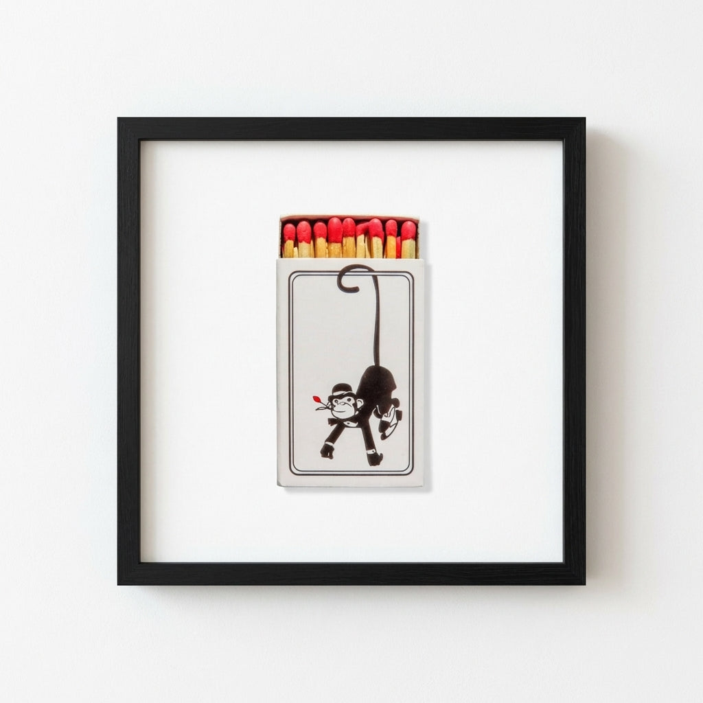 Detailed shot of The Nice Guy LA framed poster in a cozy indoor setting with natural sunlight, highlighting textured paper and fine wooden frame.