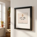 Detailed image of The Plaza Hotel NYC framed print on white background, showcasing vibrant colors and realistic textured frame.