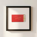 High-quality framed print of the Tortoise Supper Club artwork hanging on a white wall, showcasing textured surface and natural lighting.